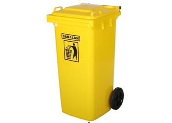 سطل زباله پلاستیکی 240 لیتری چرخدار سبلان کد 201