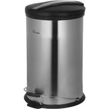 سطل پدالی استیل سرکوله 25 لیتری درب پلیمری