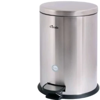 سطل پدالی استیل سرکوله 25 لیتری درب آرام بند