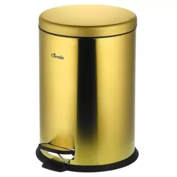 سطل پدالی استیل 25 لیتری طلایی درب آرام بند