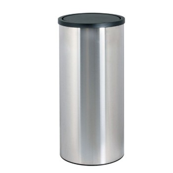 سطل اداری 25 لیتری تمام استیل درب بادبزنی